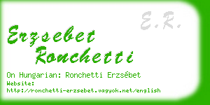 erzsebet ronchetti business card