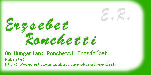 erzsebet ronchetti business card